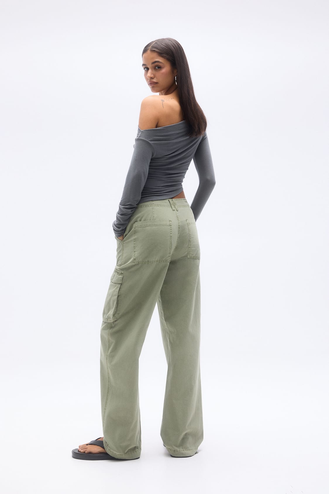 Cargo trousers with adjustable cuffs - PULL&BEAR