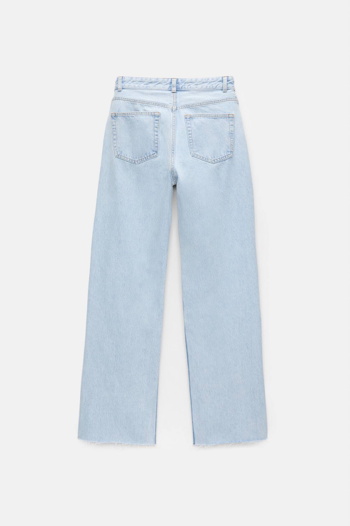 Jeans corte direito cintura subida - PULL&BEAR