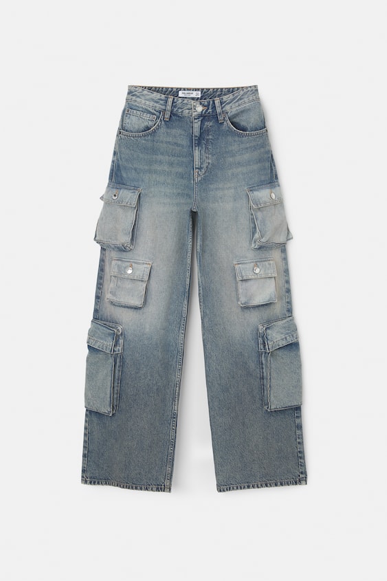 Multi-pocket baggy jeans - pull&bear
