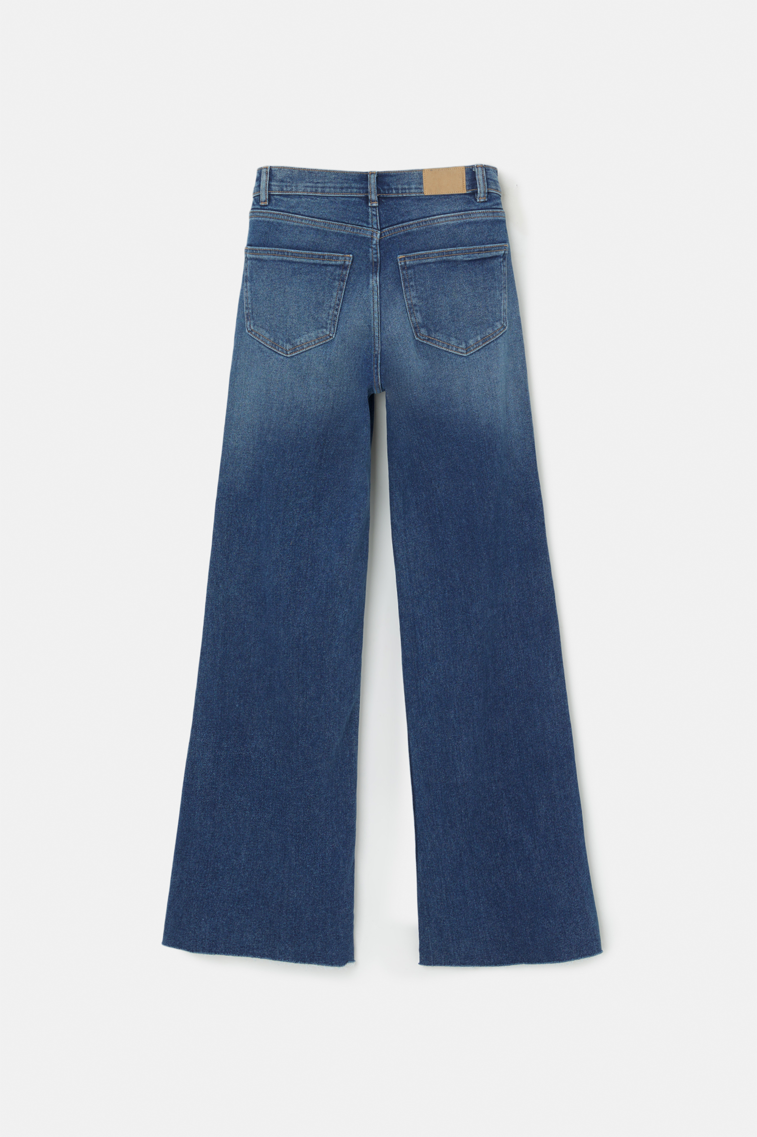Mid-rise wide-leg comfort jeans