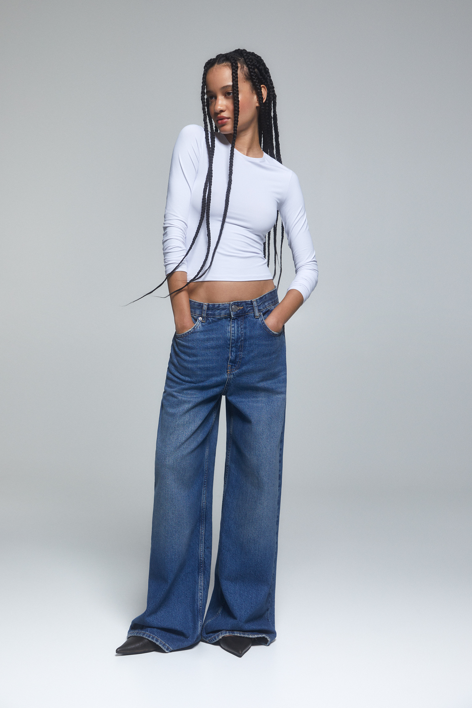 Mid-rise super baggy jeans - pull&bear