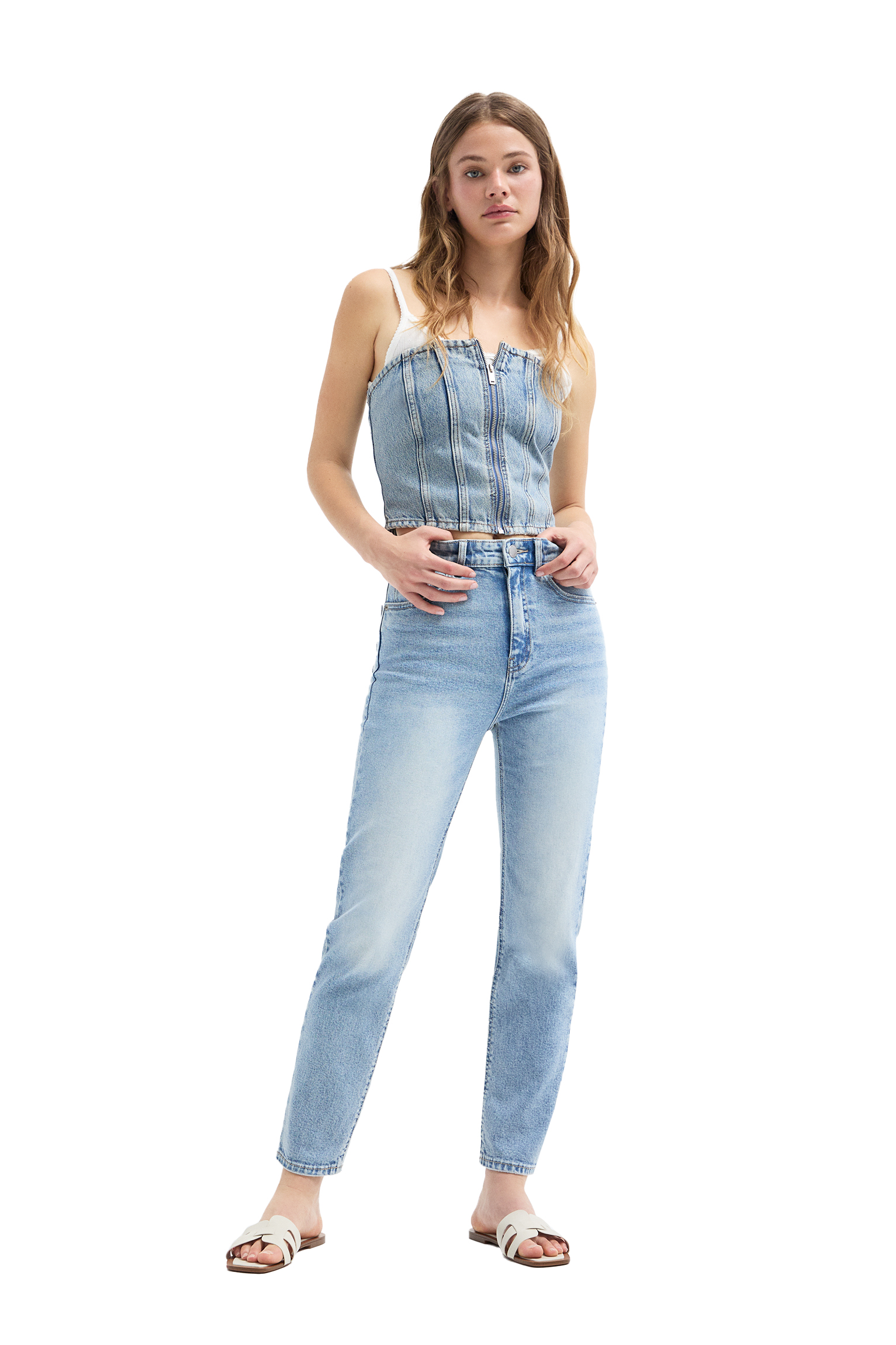 High Waisted Mom Jeans - Blue | Levi's® MC