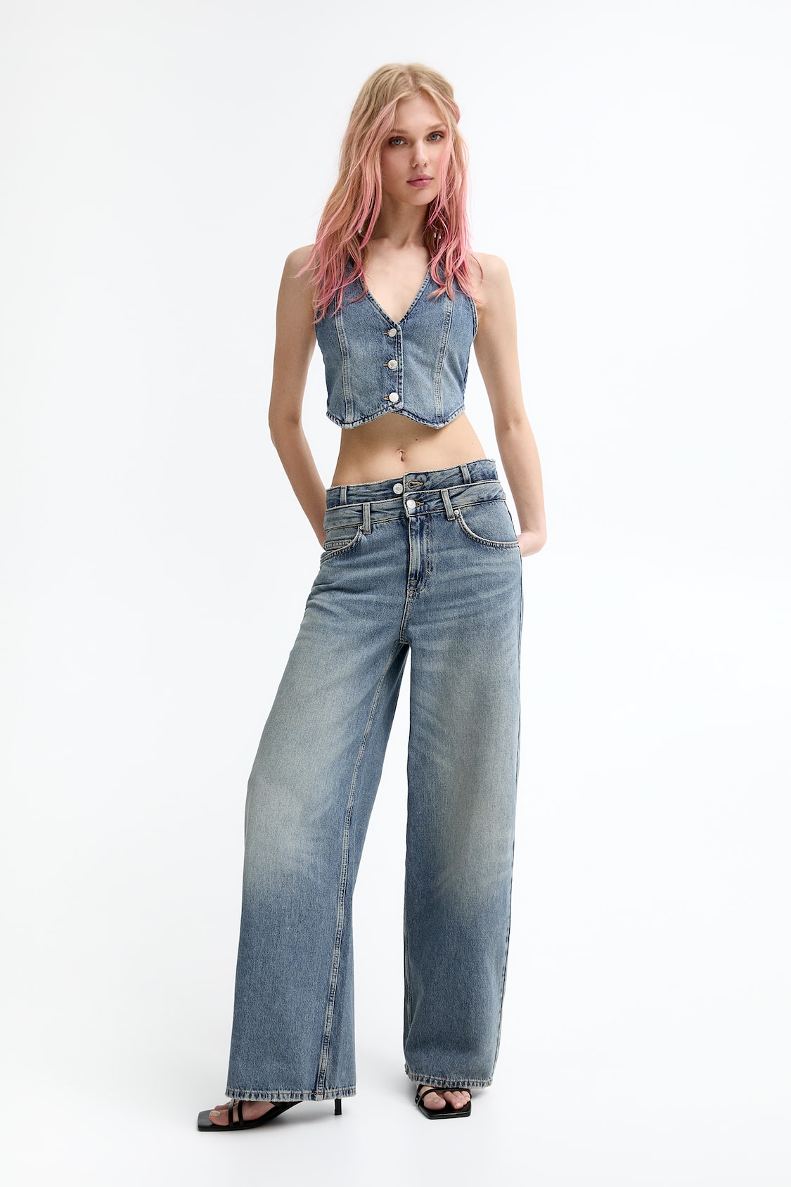 Zara Double Waist Jeans.
