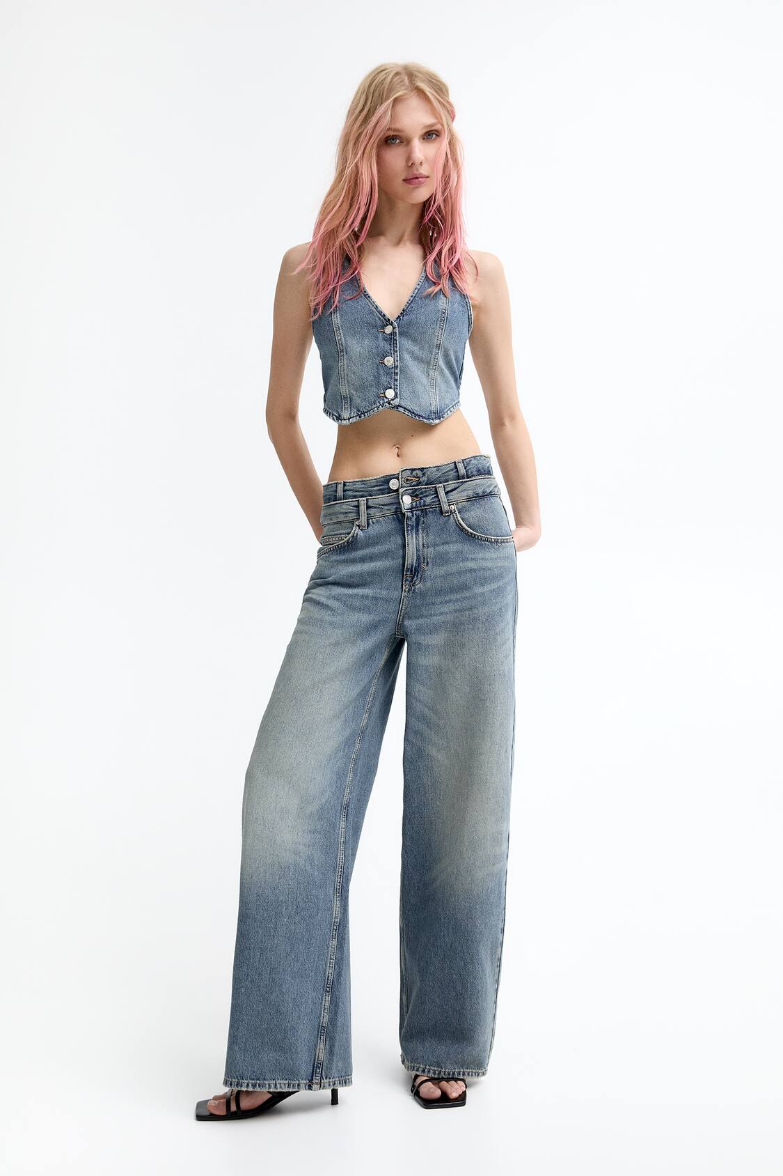 Baggy jeans with double waist - pull&bear