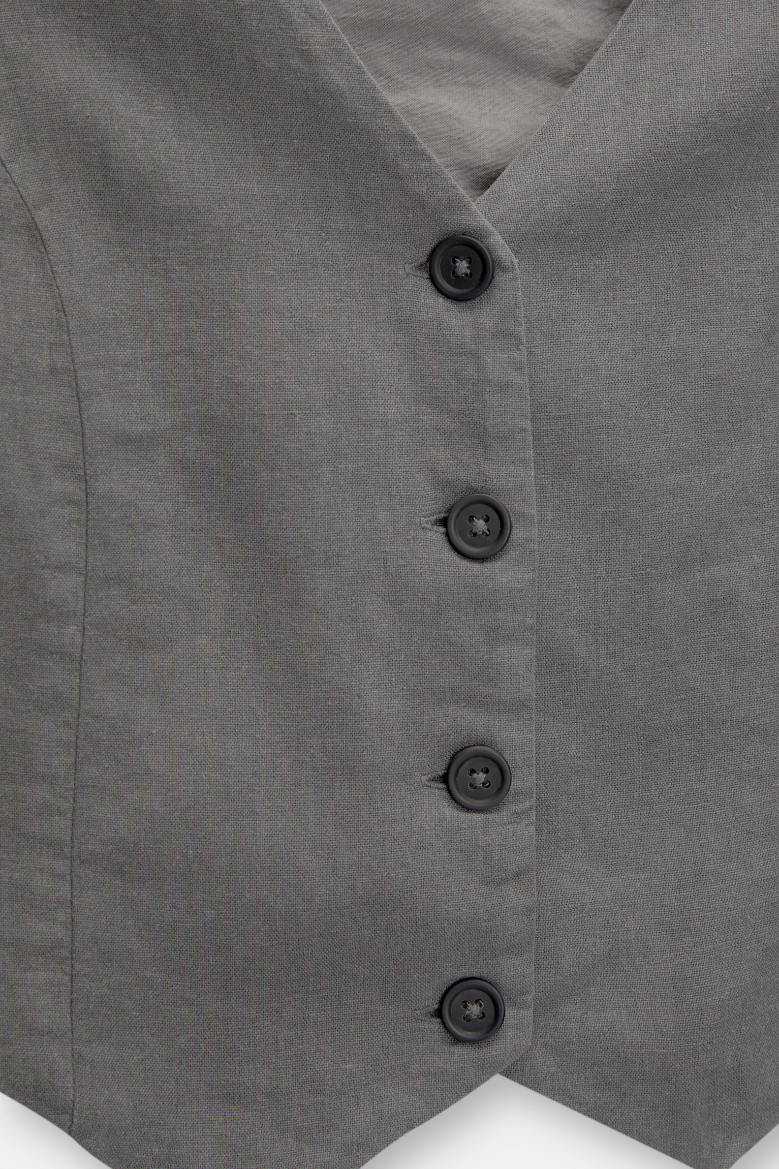Linen blend waistcoat - pull&bear