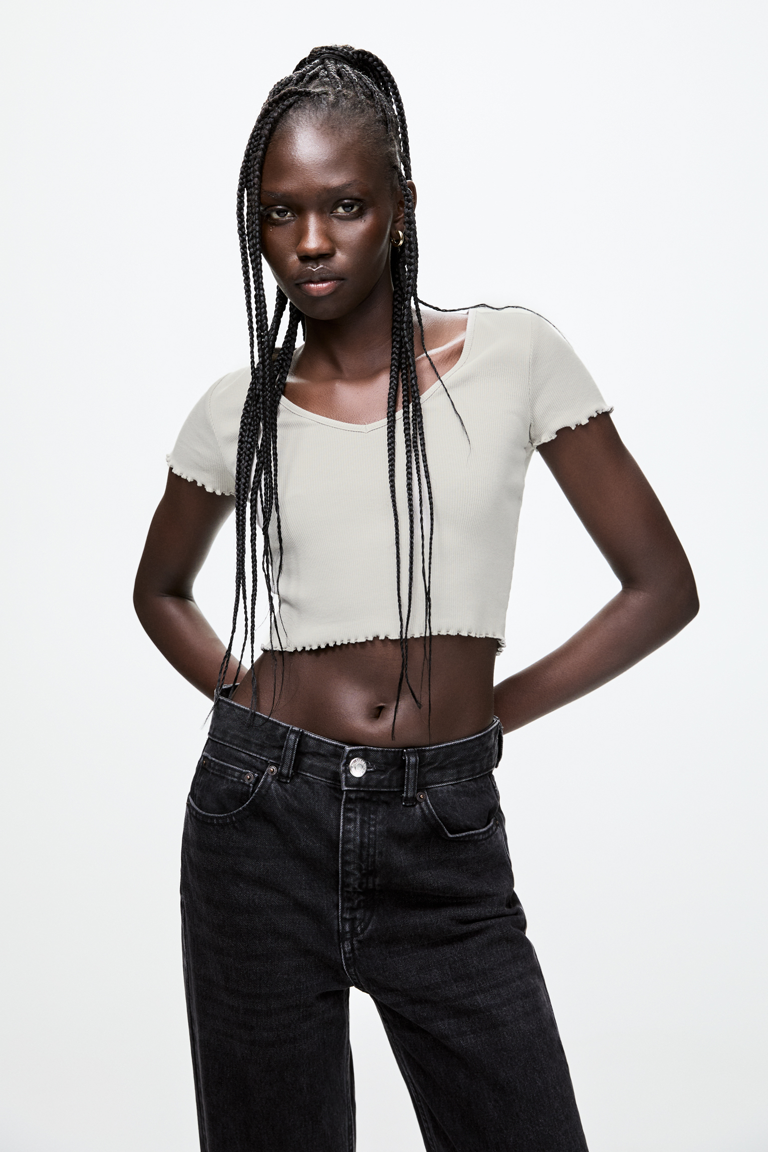 tight shirt crop top