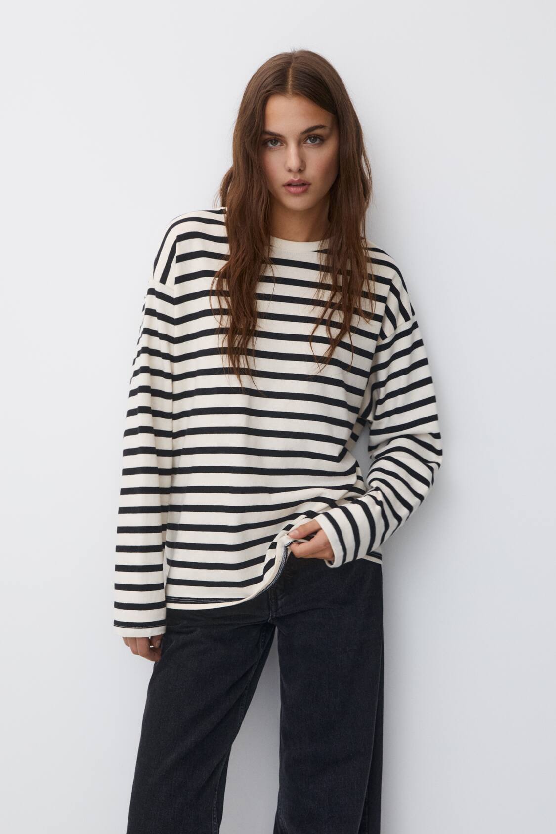 Oversize striped T-shirt - pull&bear