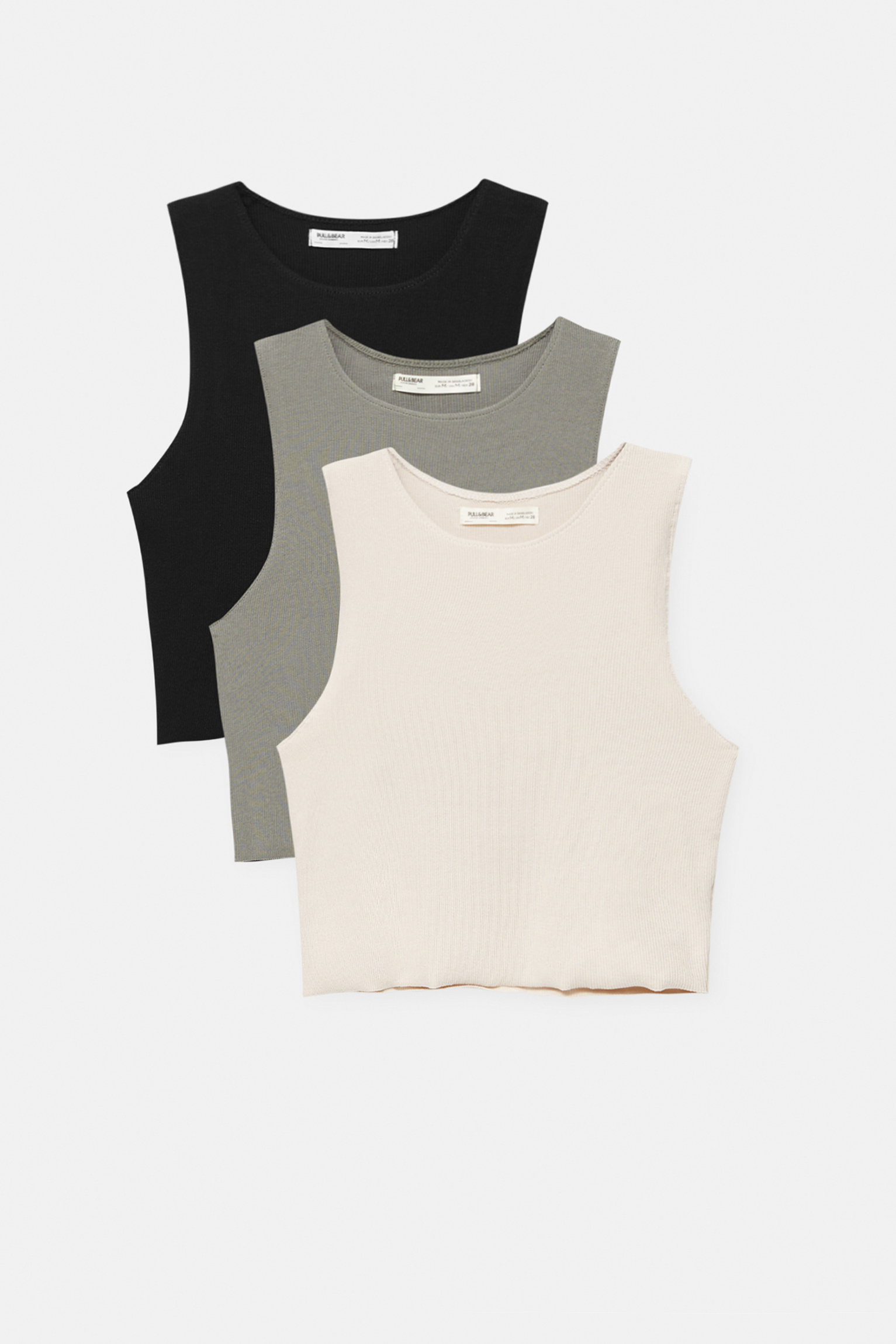 Pack of 3 basic tank tops - PULL&BEAR