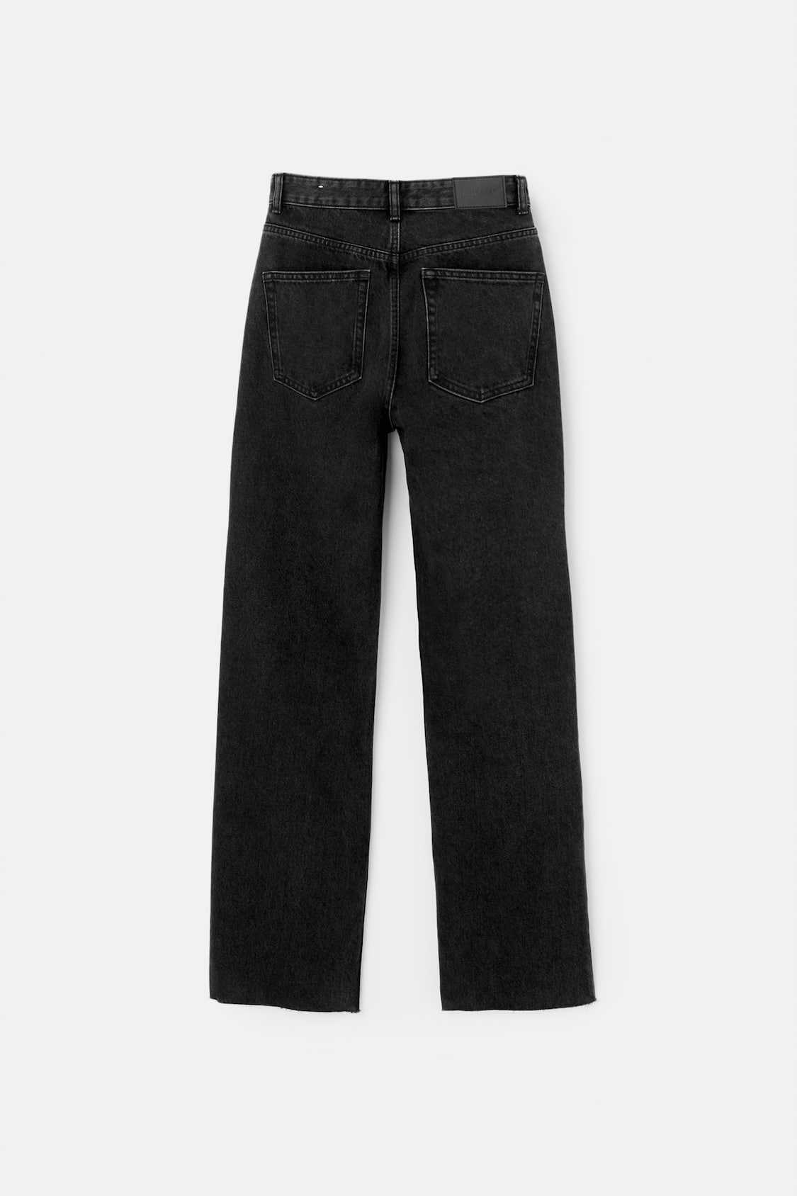 High-waisted long bull jeans - Col. Neutral