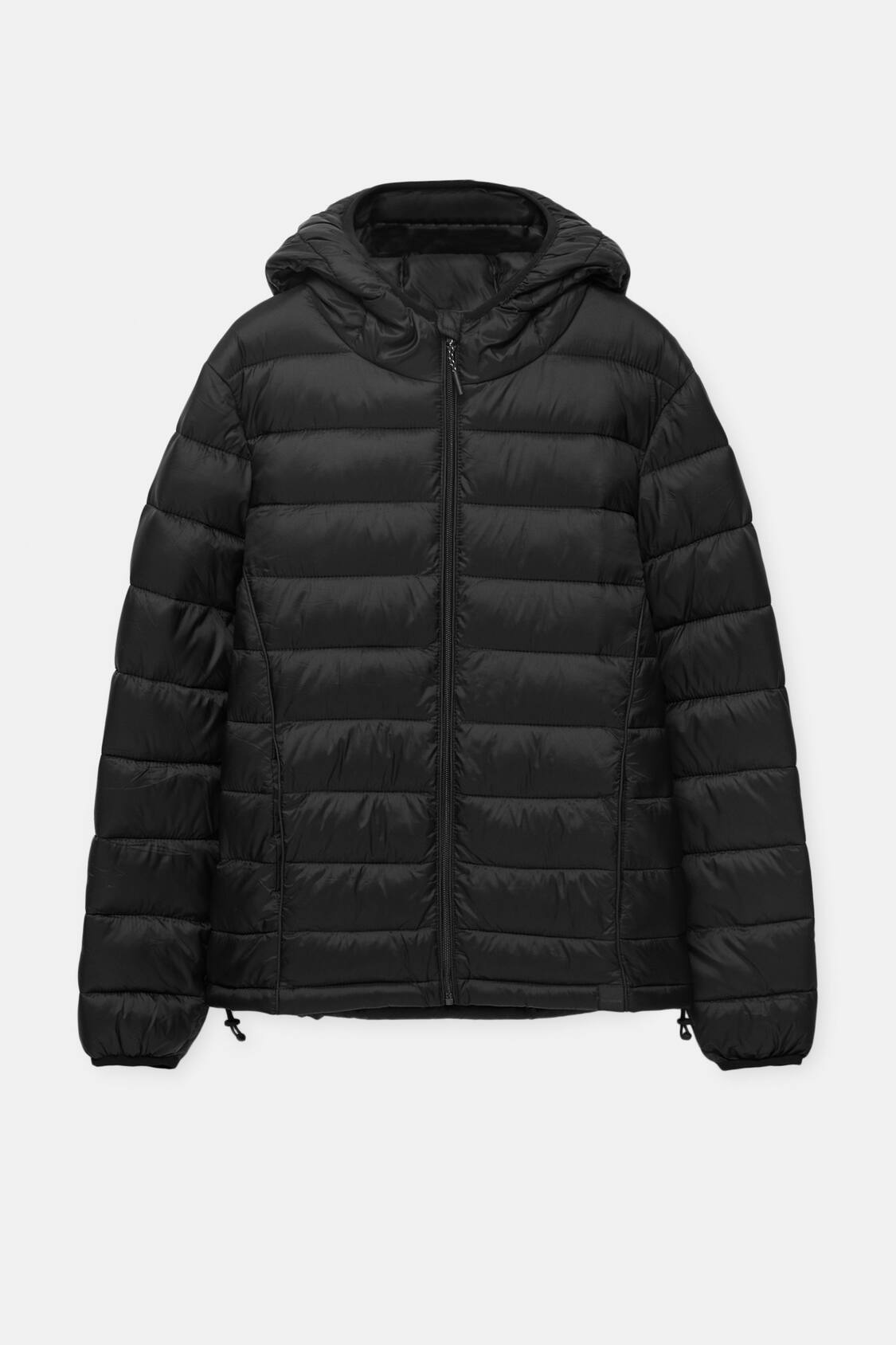 Puffer jacket with hood - pull&bear