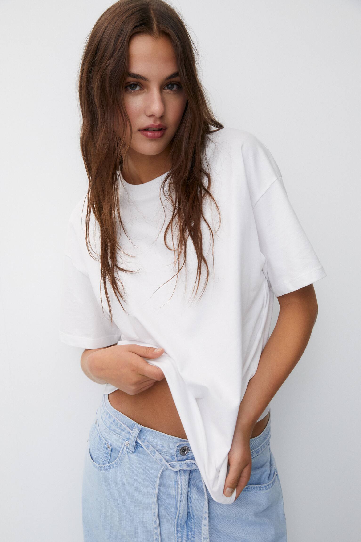Camiseta mujer polar básica manga larga - TRICOT