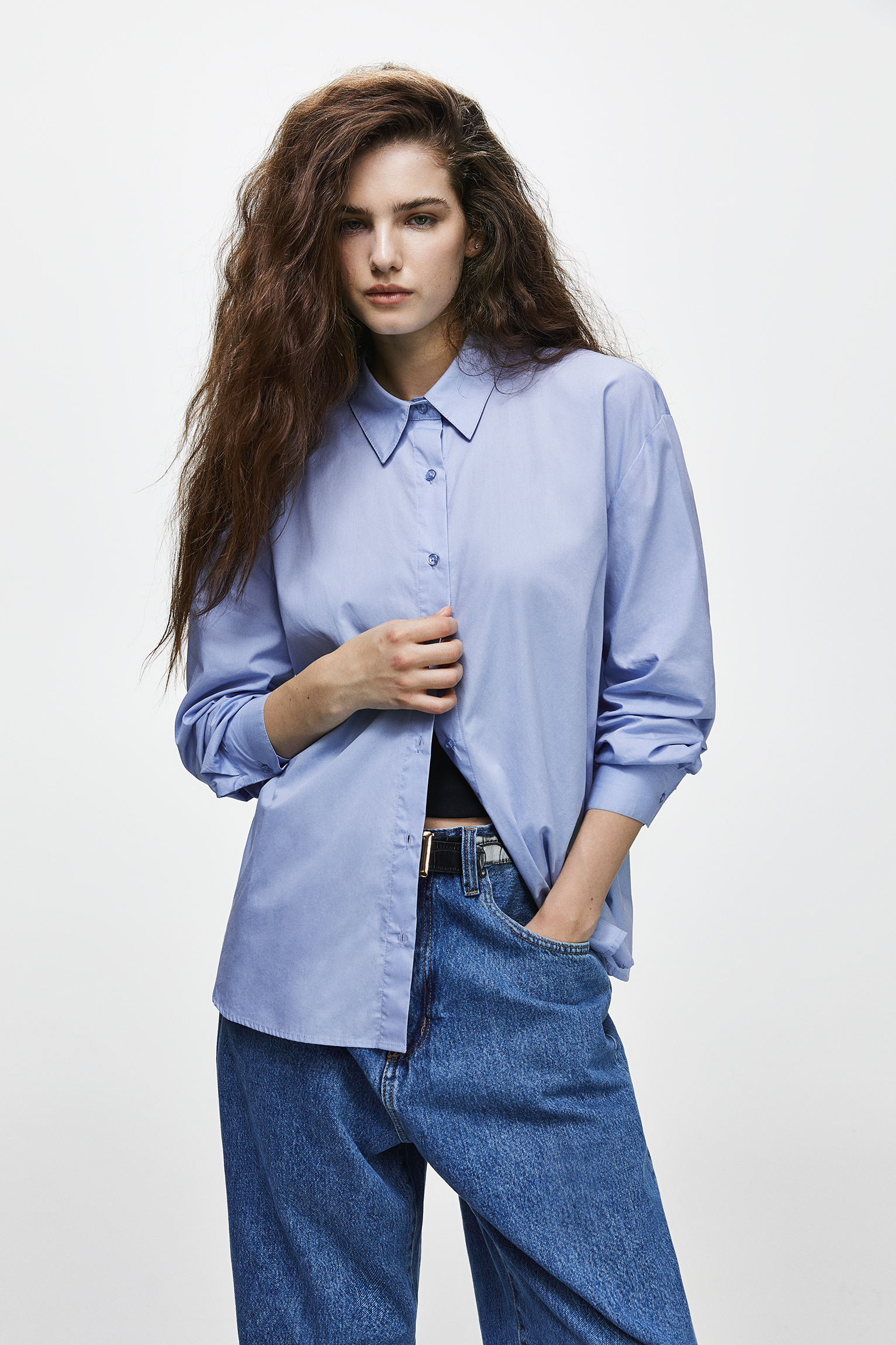 Short Button-up Shirt Dress by Pull&Bear Online | THE ICONIC | Australia