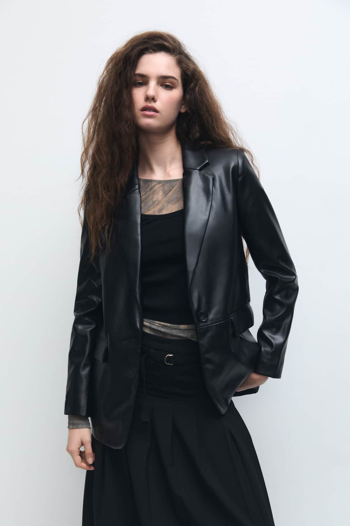 ZARA Faux Leather Bodysuits for Women