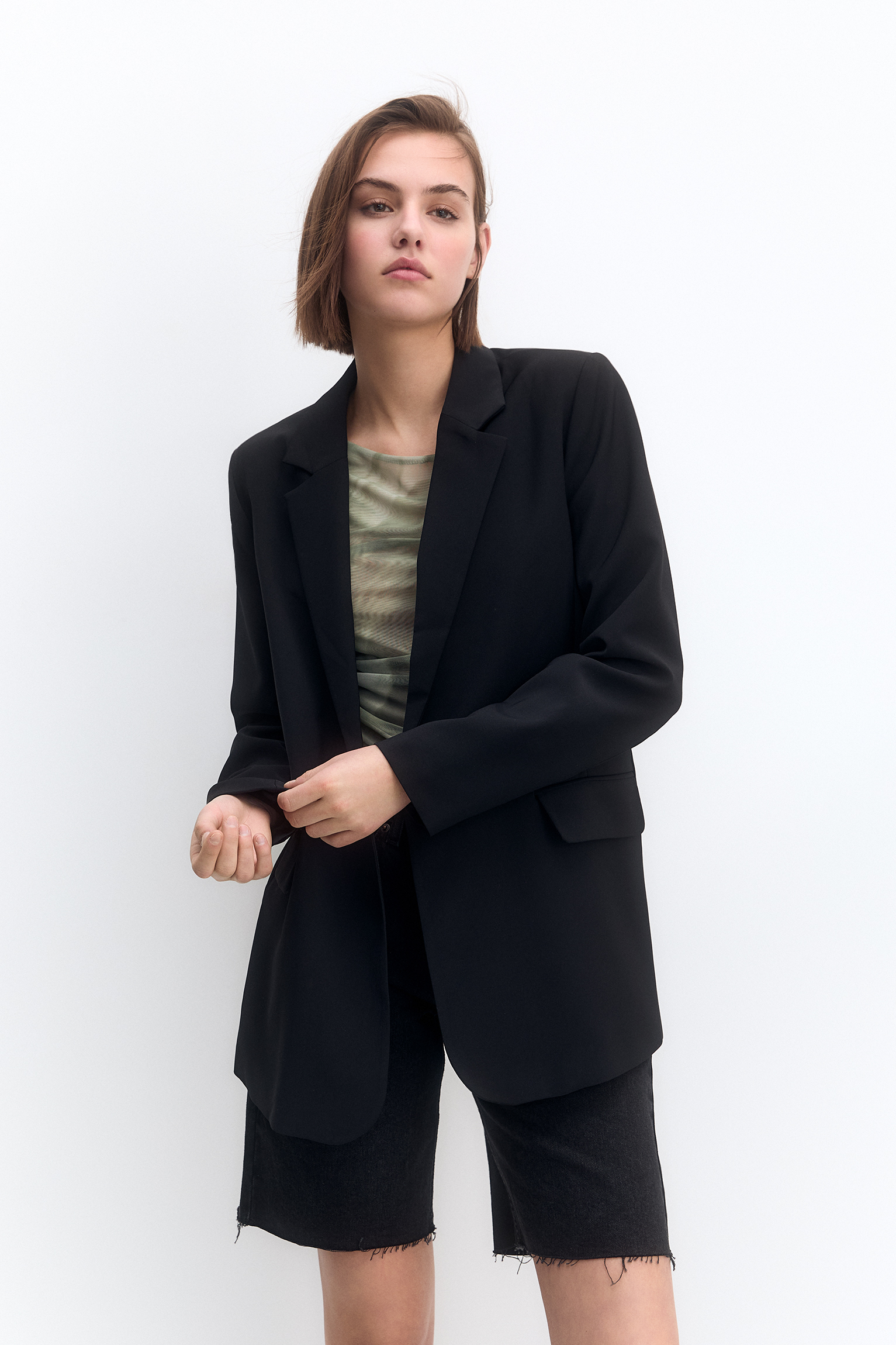 Women's Essentials Kendal Straight Leg Trouser Suit, Black Twill | Simon  Jersey