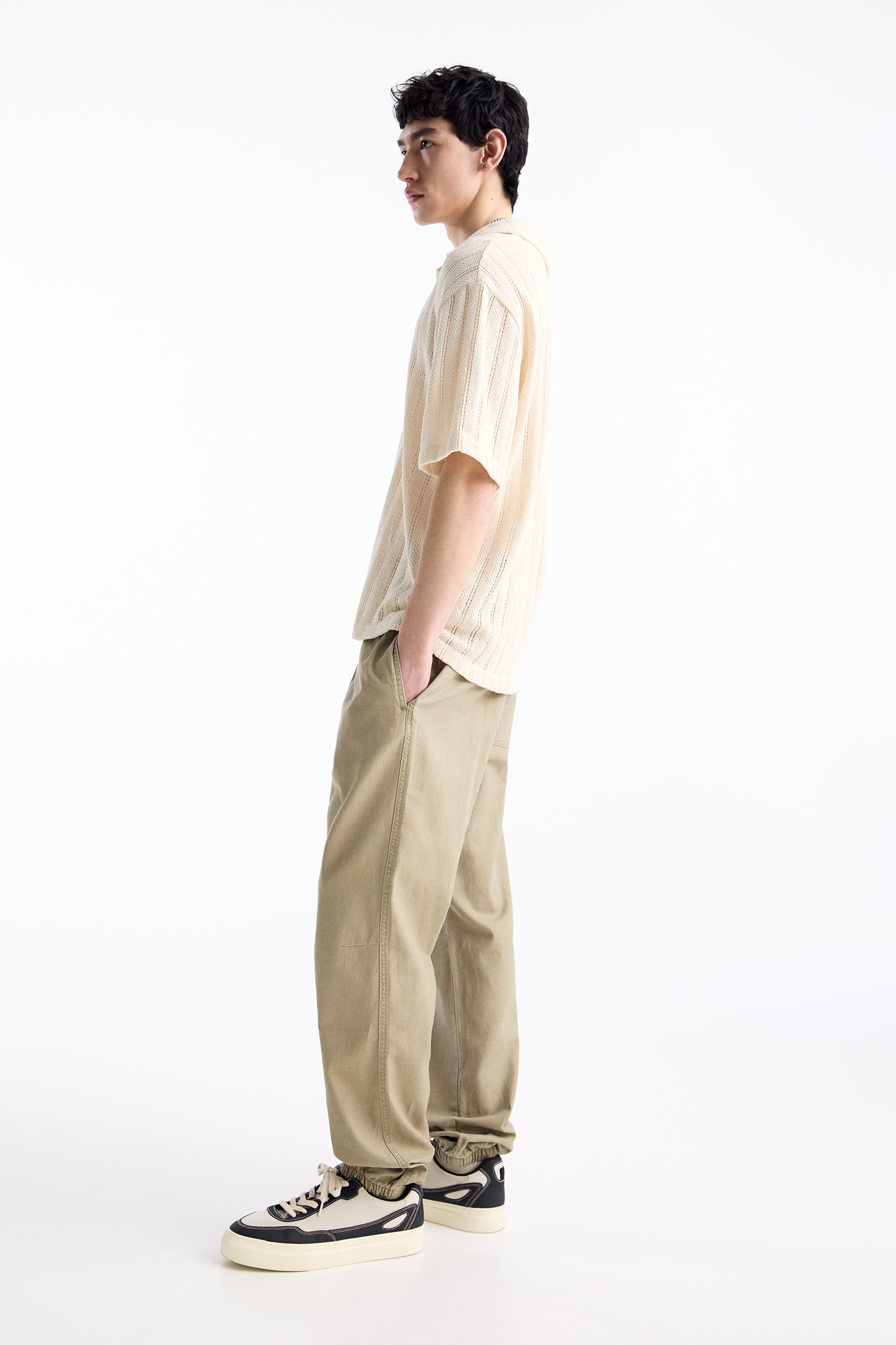 Joggerhose mit Leinenanteil - PULL&BEAR 