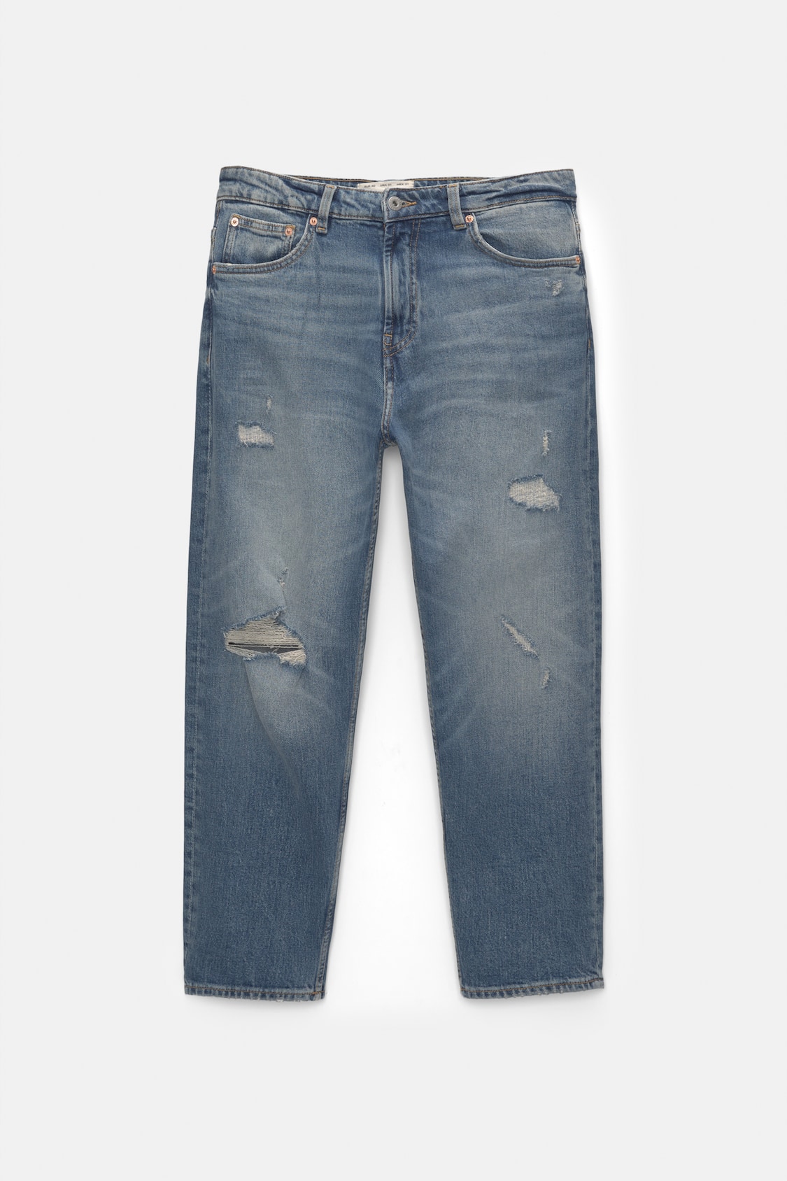 Jeans afunilados slim fit rotos - PULL&BEAR
