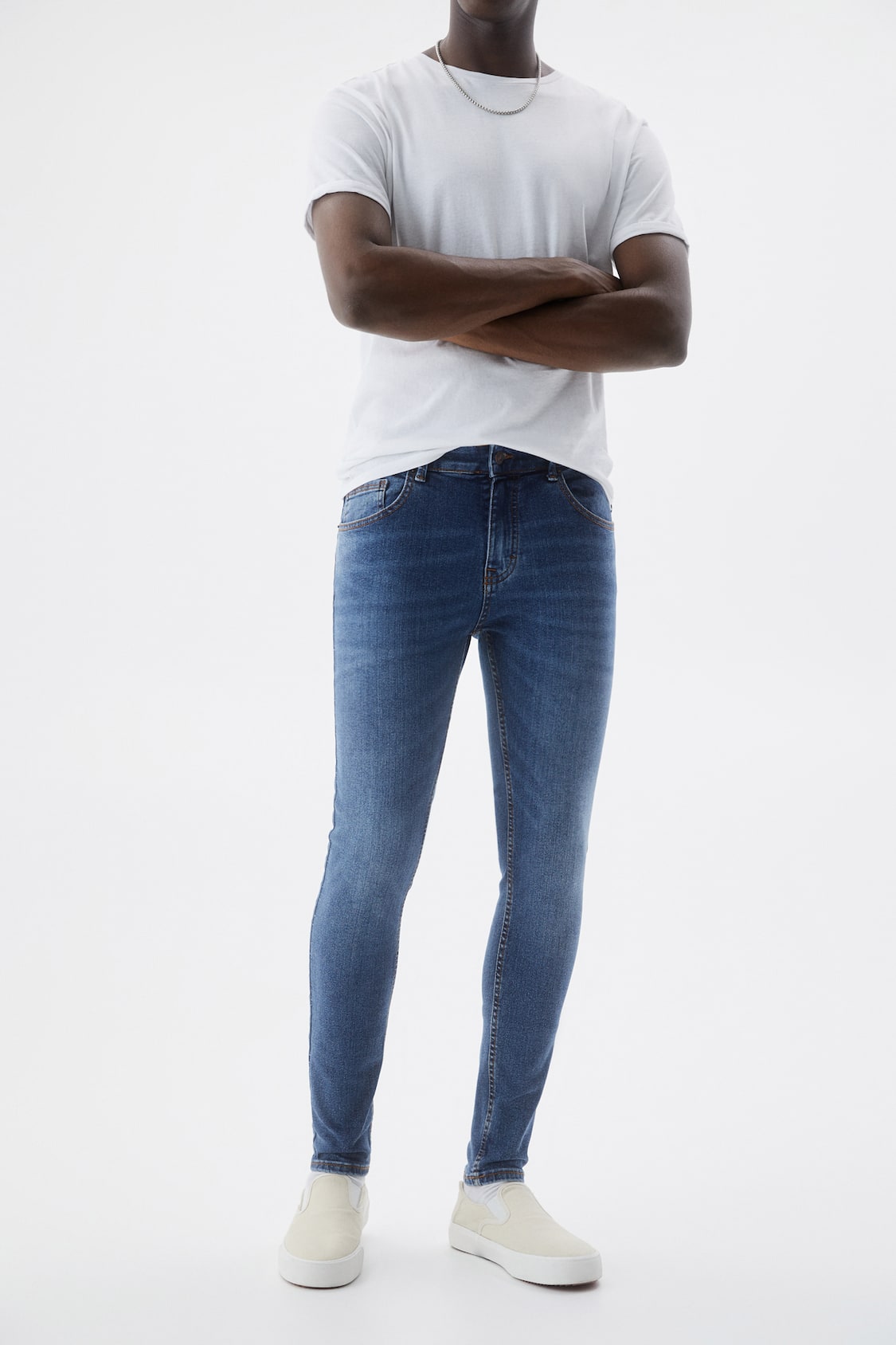 Pull&Bear Men's' Blue Super Skinny Jeans