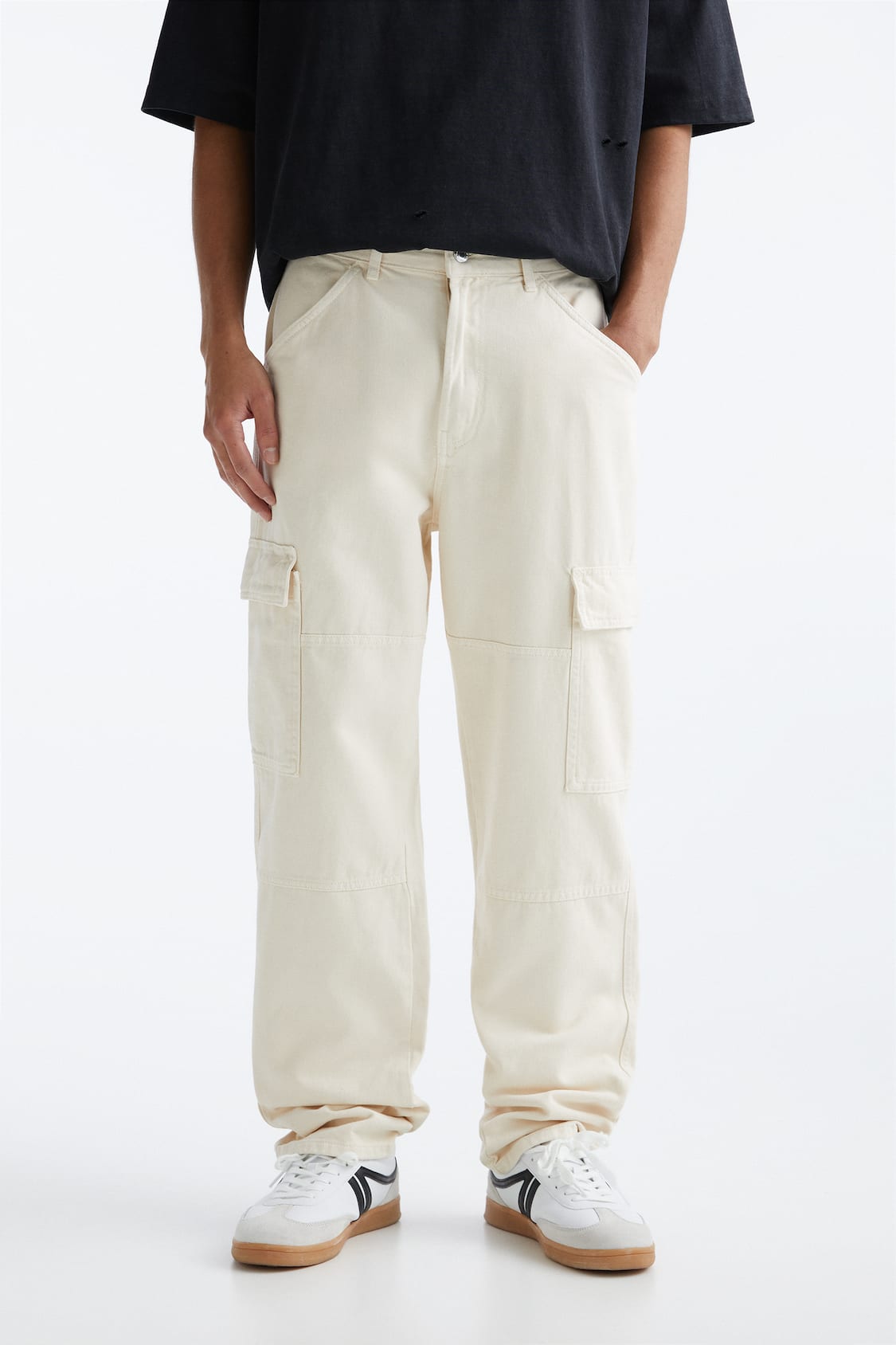 Wide-leg cargo trousers - pull&bear