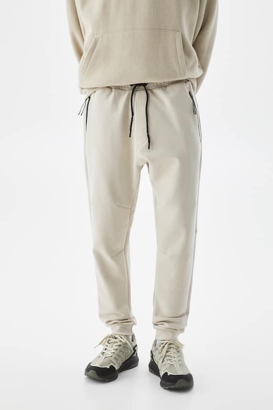 Pantalones deportivos de algodón para hombre, chándal ajustado
