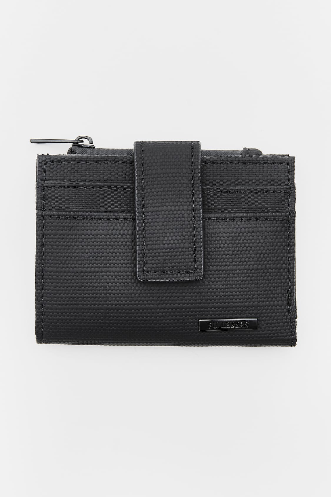 Faux leather card holder with double zip - PULL&BEAR