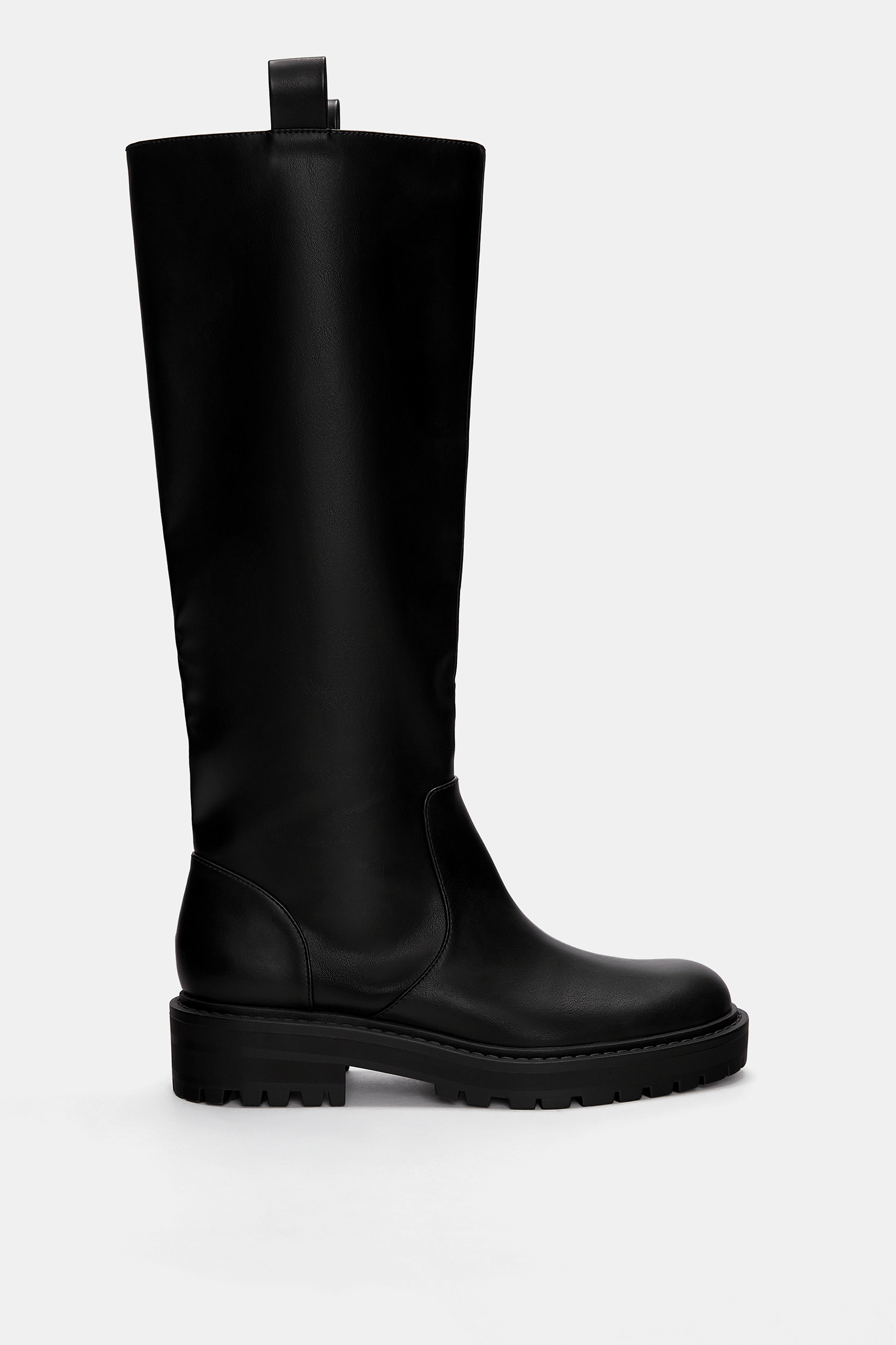 Flat knee-high boots - pull&bear