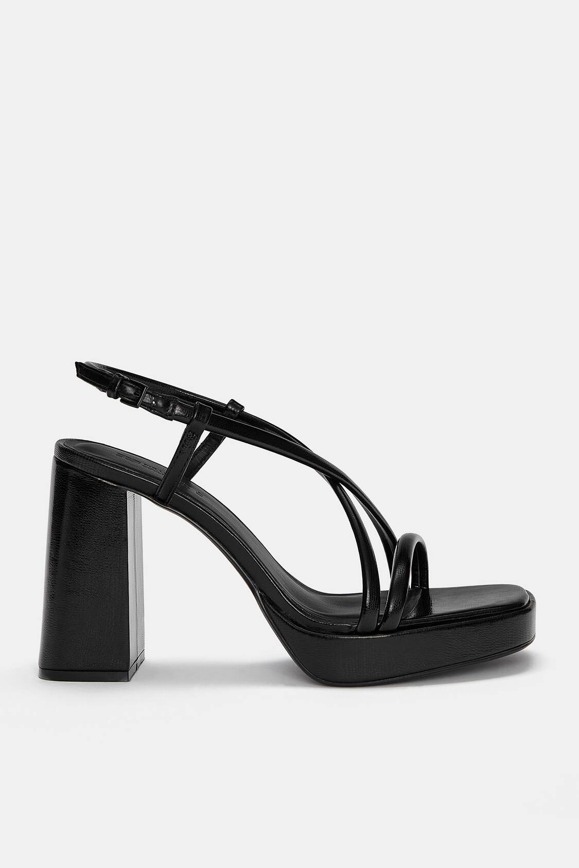 Heeled sandals with crossover straps - pull&bear