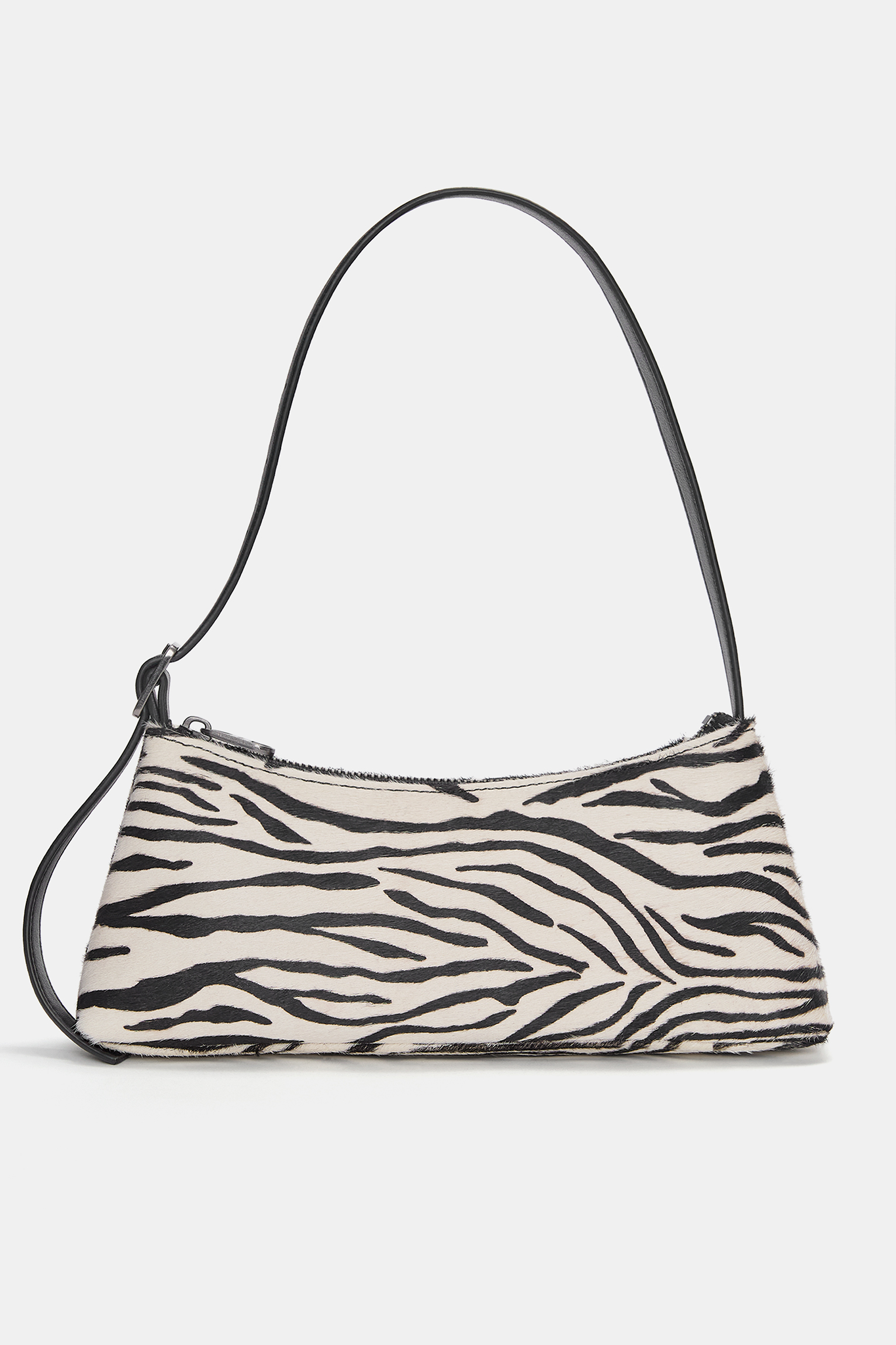 Animal print leather shoulder bag - pull&bear 