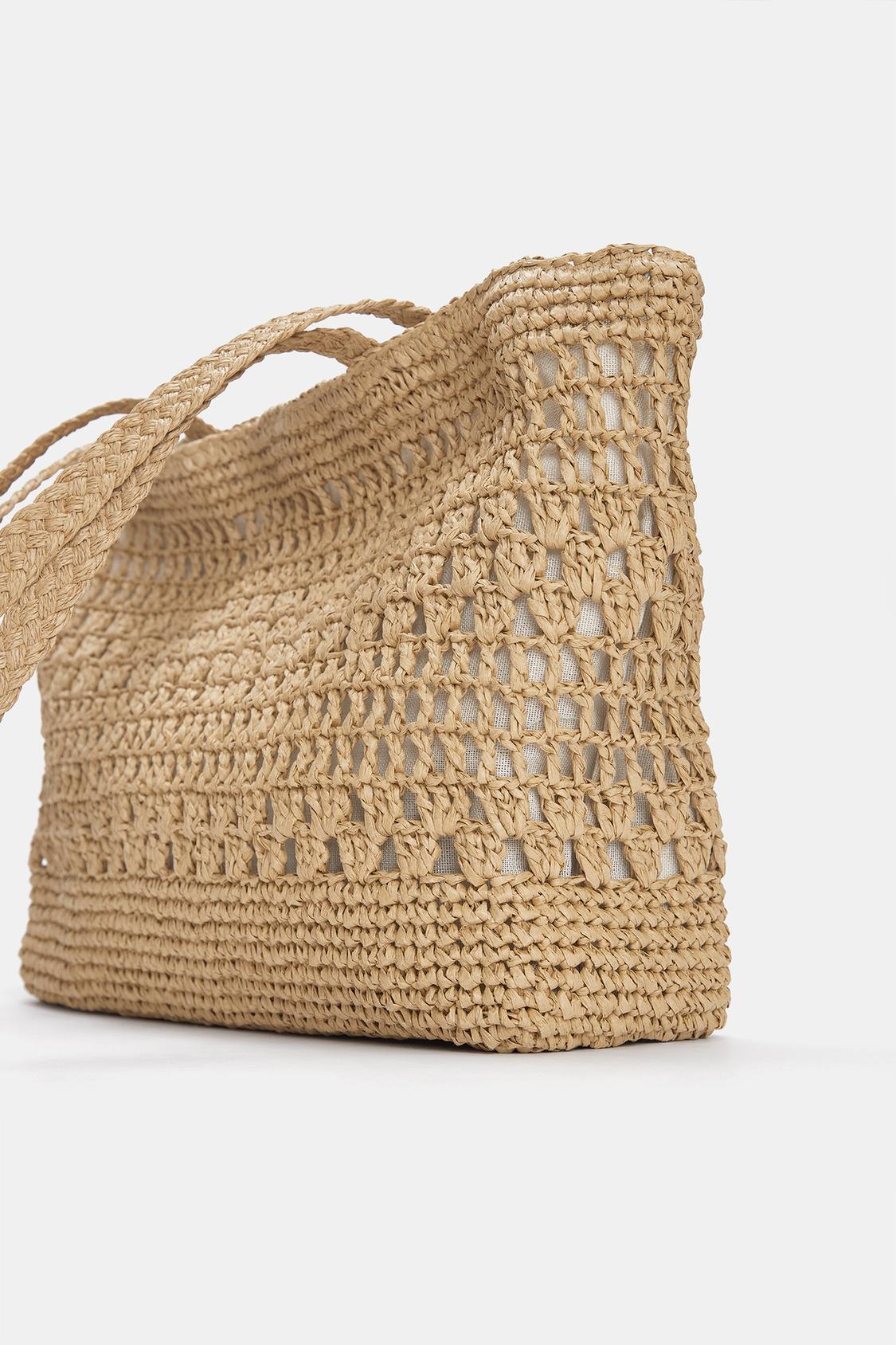 24ss DESCENDANT CETUS 盛ん RAFFIA BAG BEIGE 