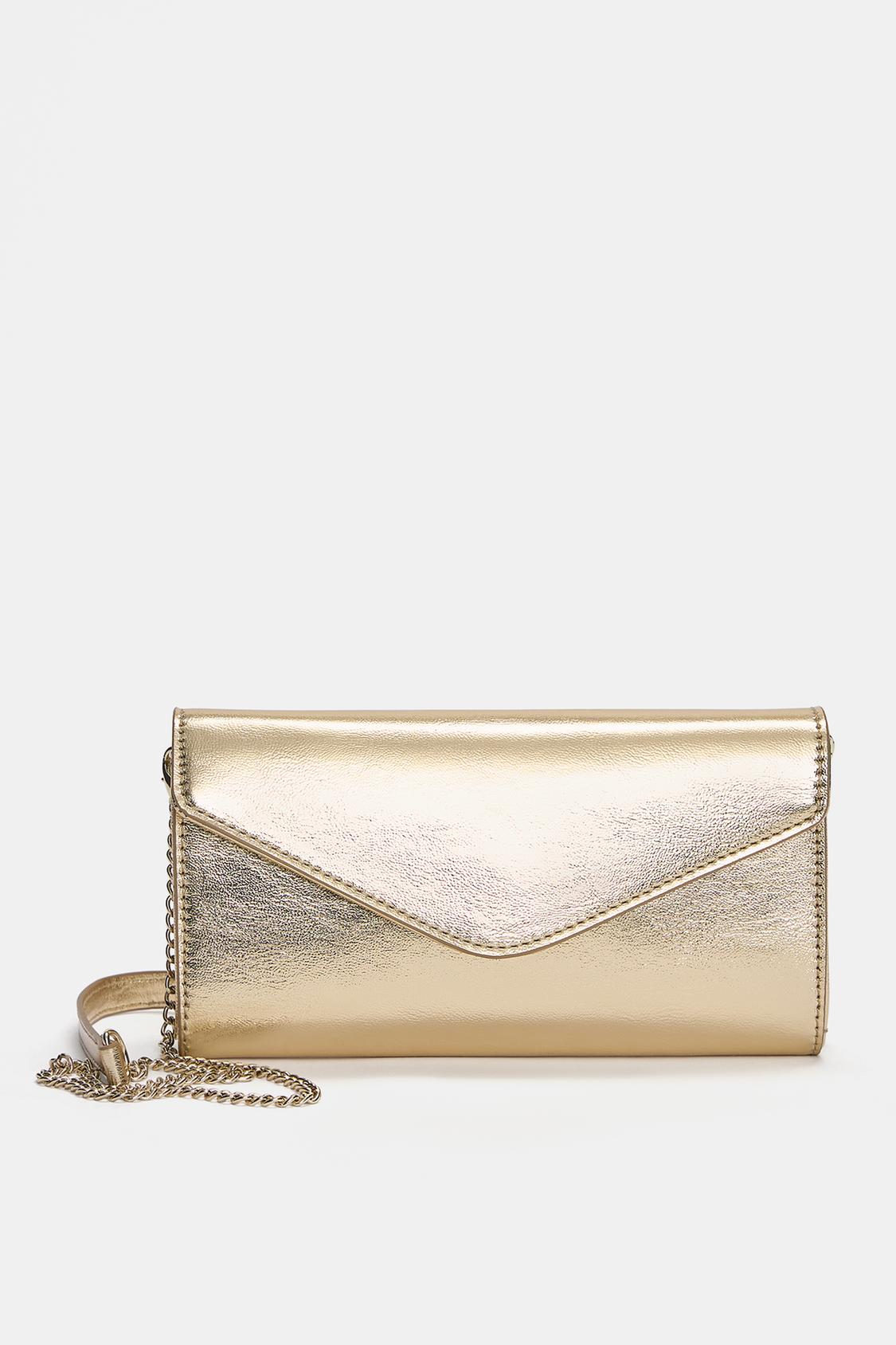 Metallisierte Umhängetasche im Clutch-Format - PULL&BEAR