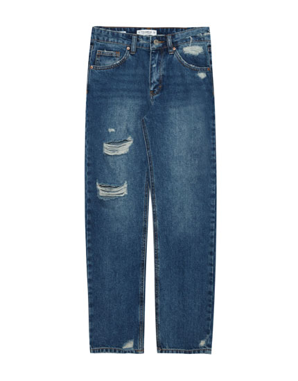 Wide leg jeans light wash High waist jeans push up off toilet