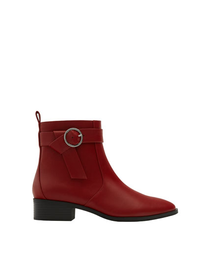 bottines velours bordeaux