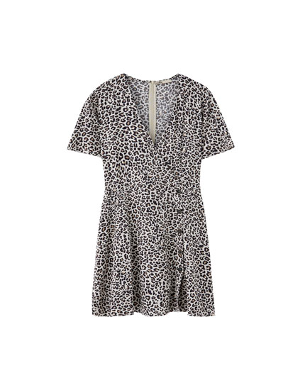 pull and bear leopard dress