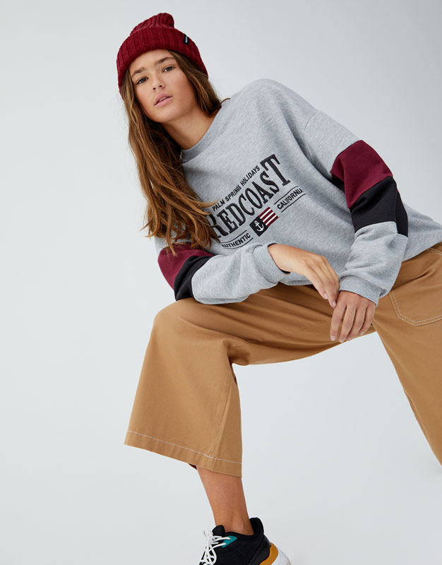 pull and bear college sweatshirt