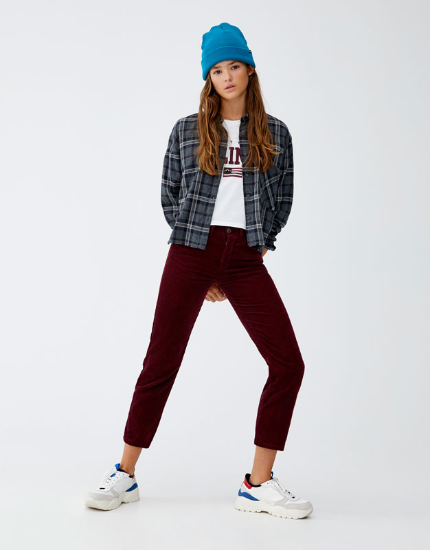 pull and bear corduroy pants