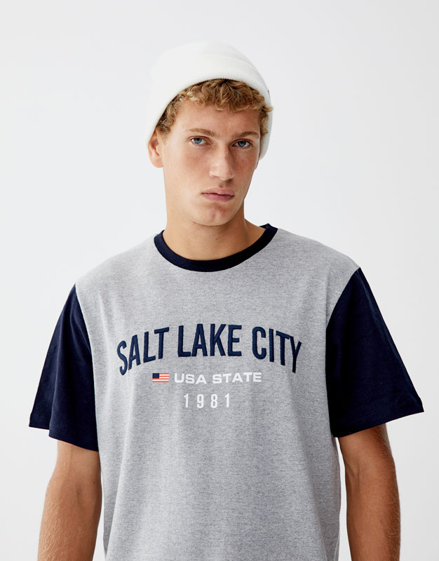 pull and bear baseball t shirt