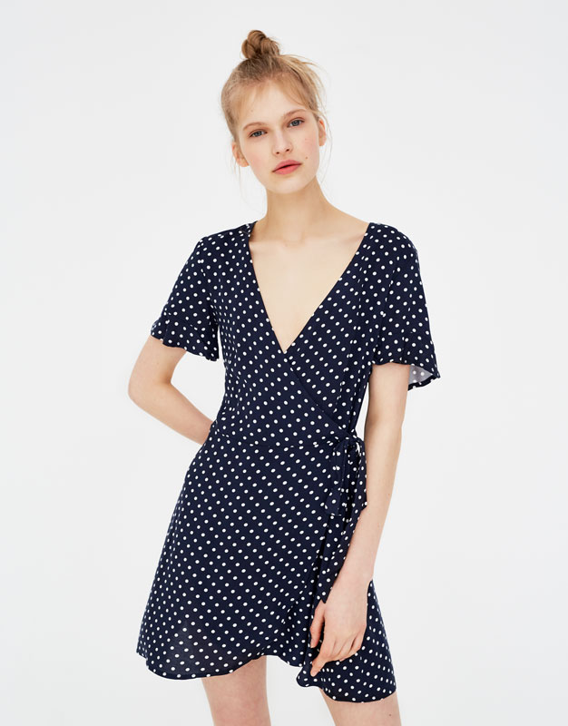 pull and bear wrap dress