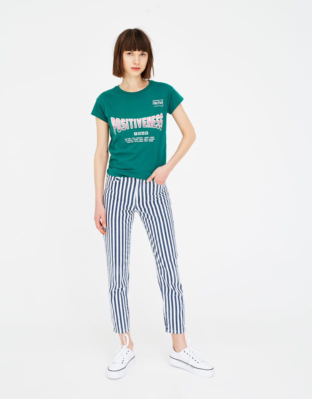 pull and bear striped mom jeans