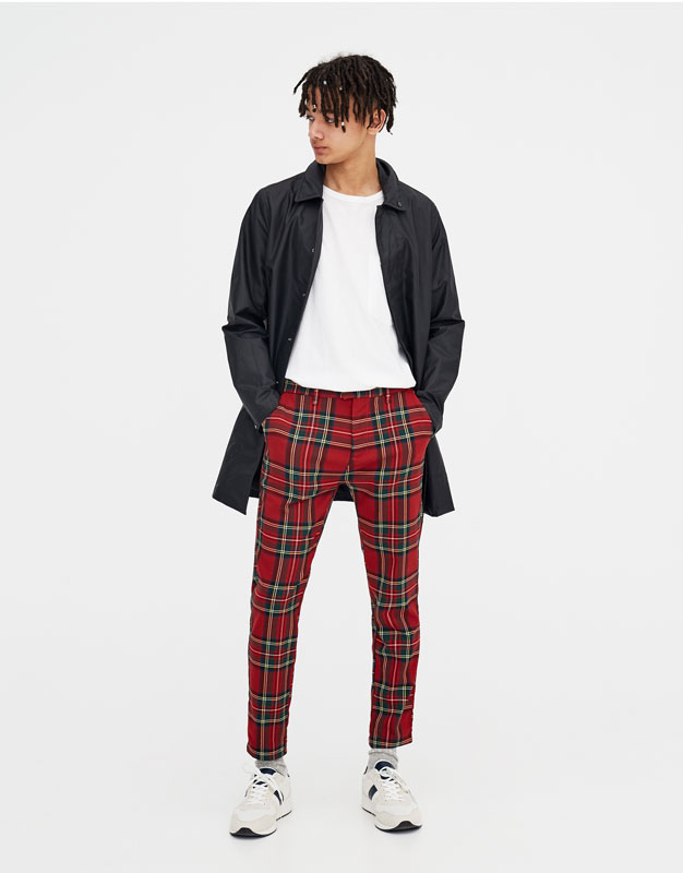 pull and bear plaid pants