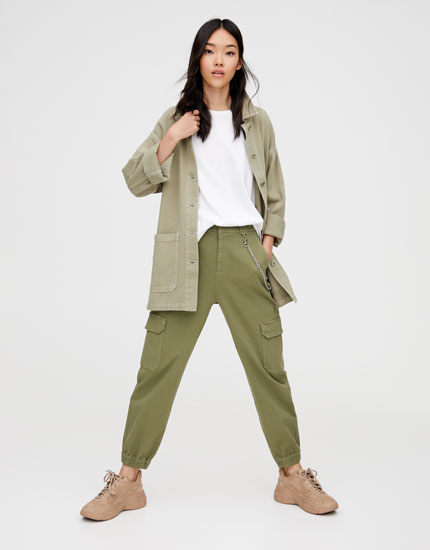 Cargo Trousers Trousers Clothing Woman Pull Bear Kuwait