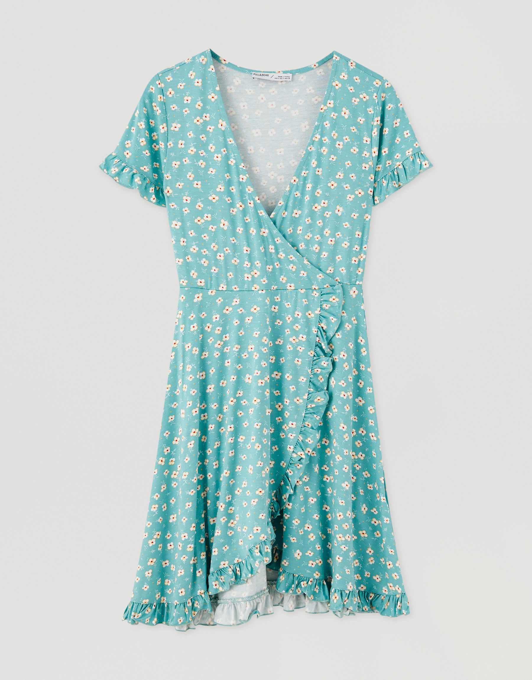 Pull ☀ Bear - Floral wrap mini dress