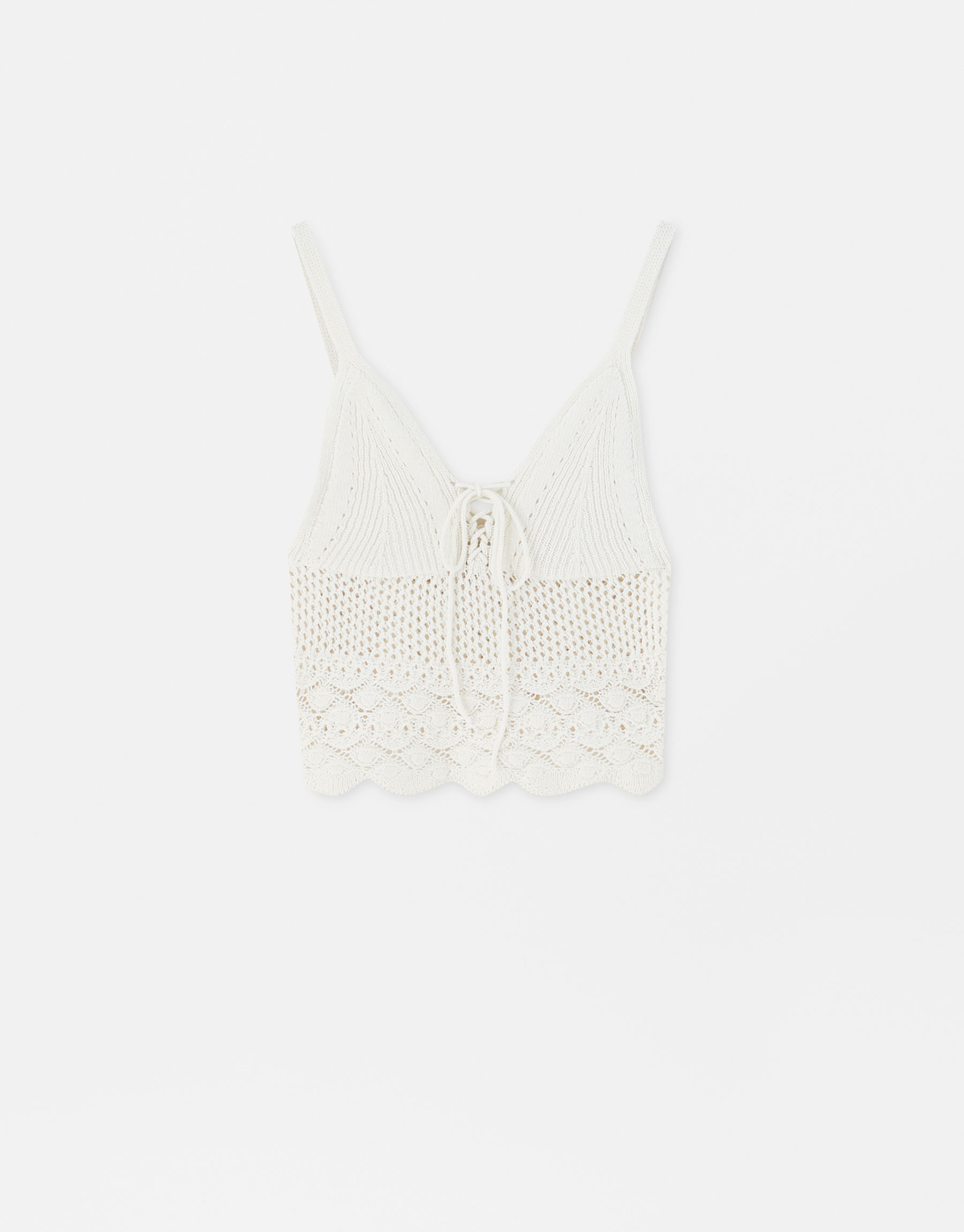 pull and bear crochet top