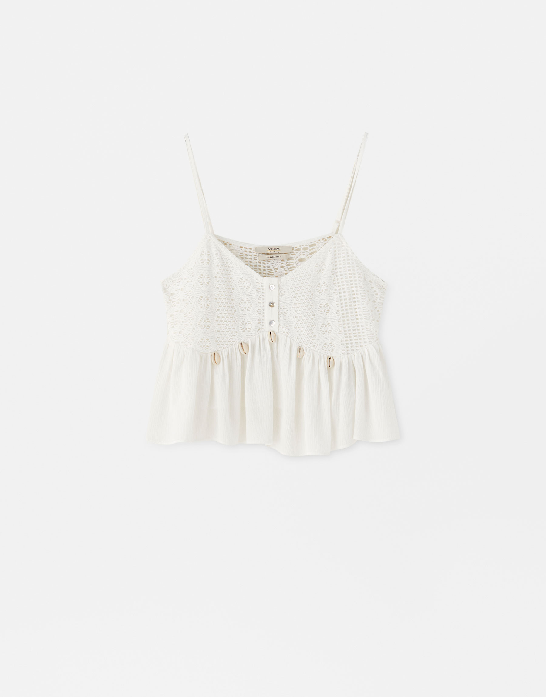 pull and bear top crochet