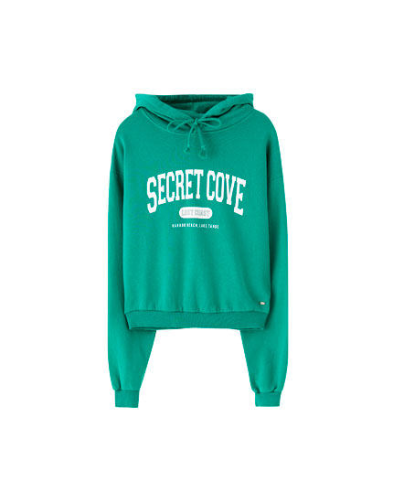 green pull and bear hoodie