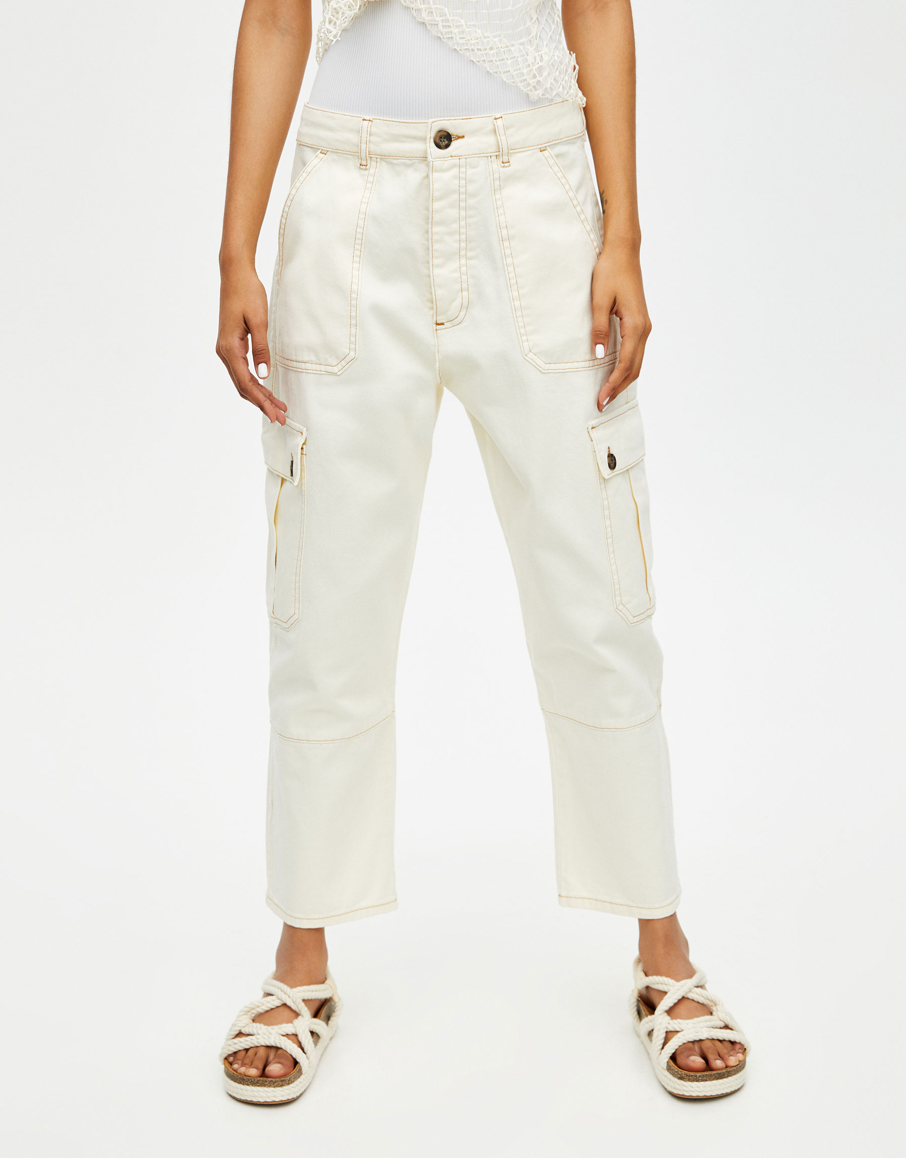 pull and bear cargo pants womens