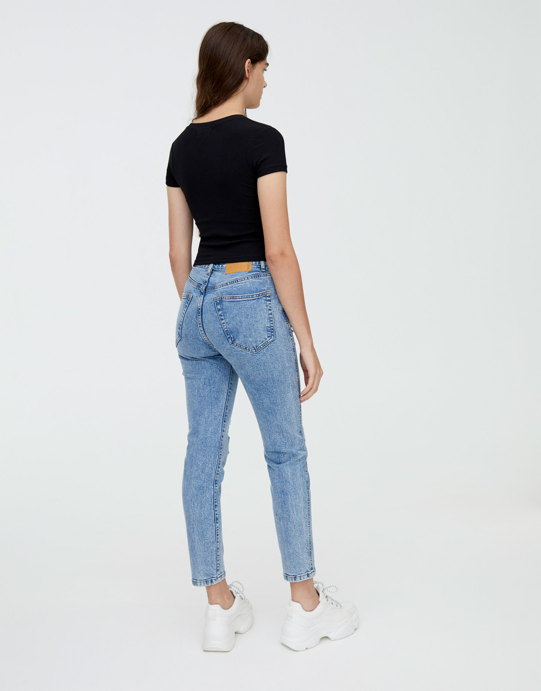 pull&bear slim mom jean