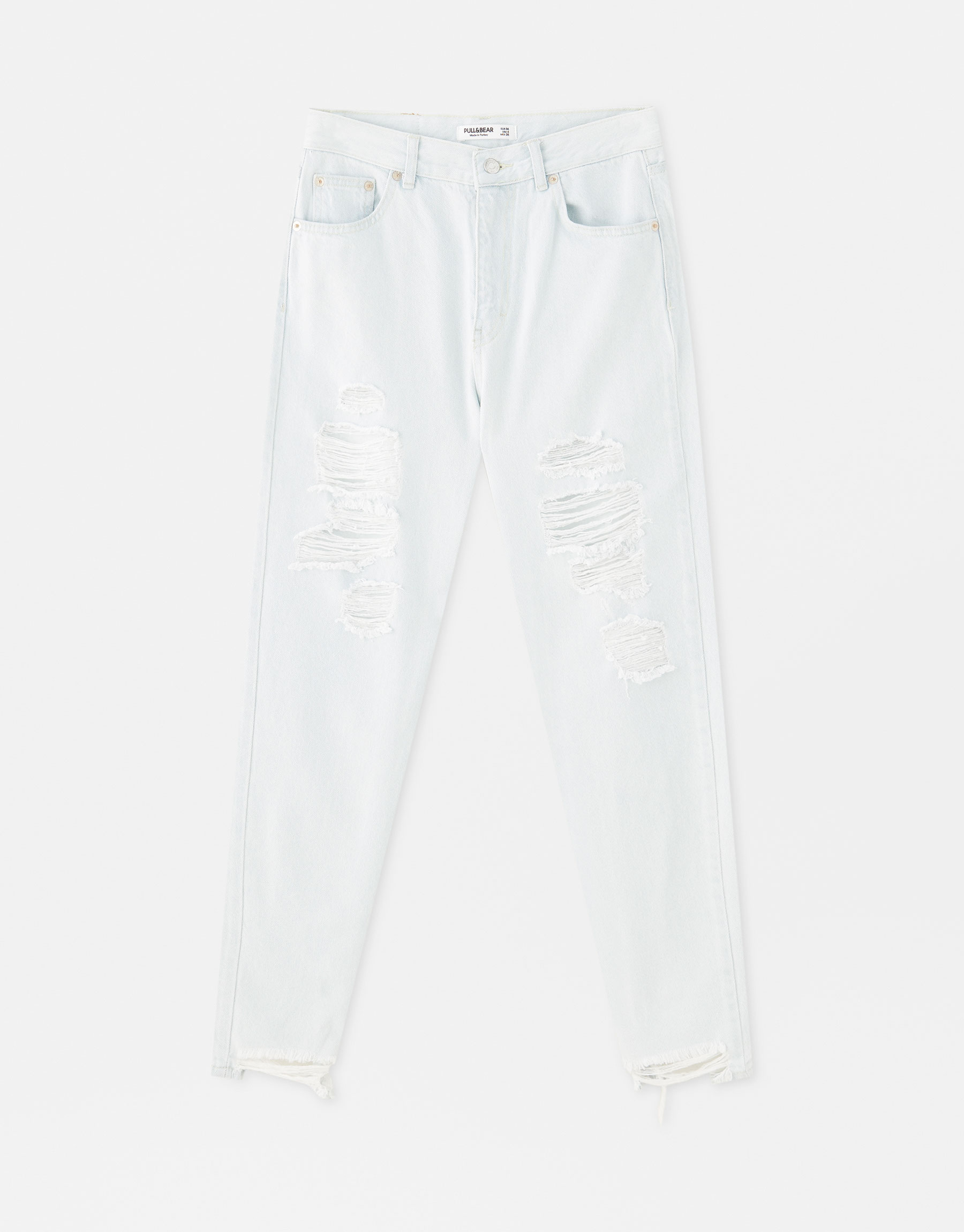 pull and bear ripped mom jeans