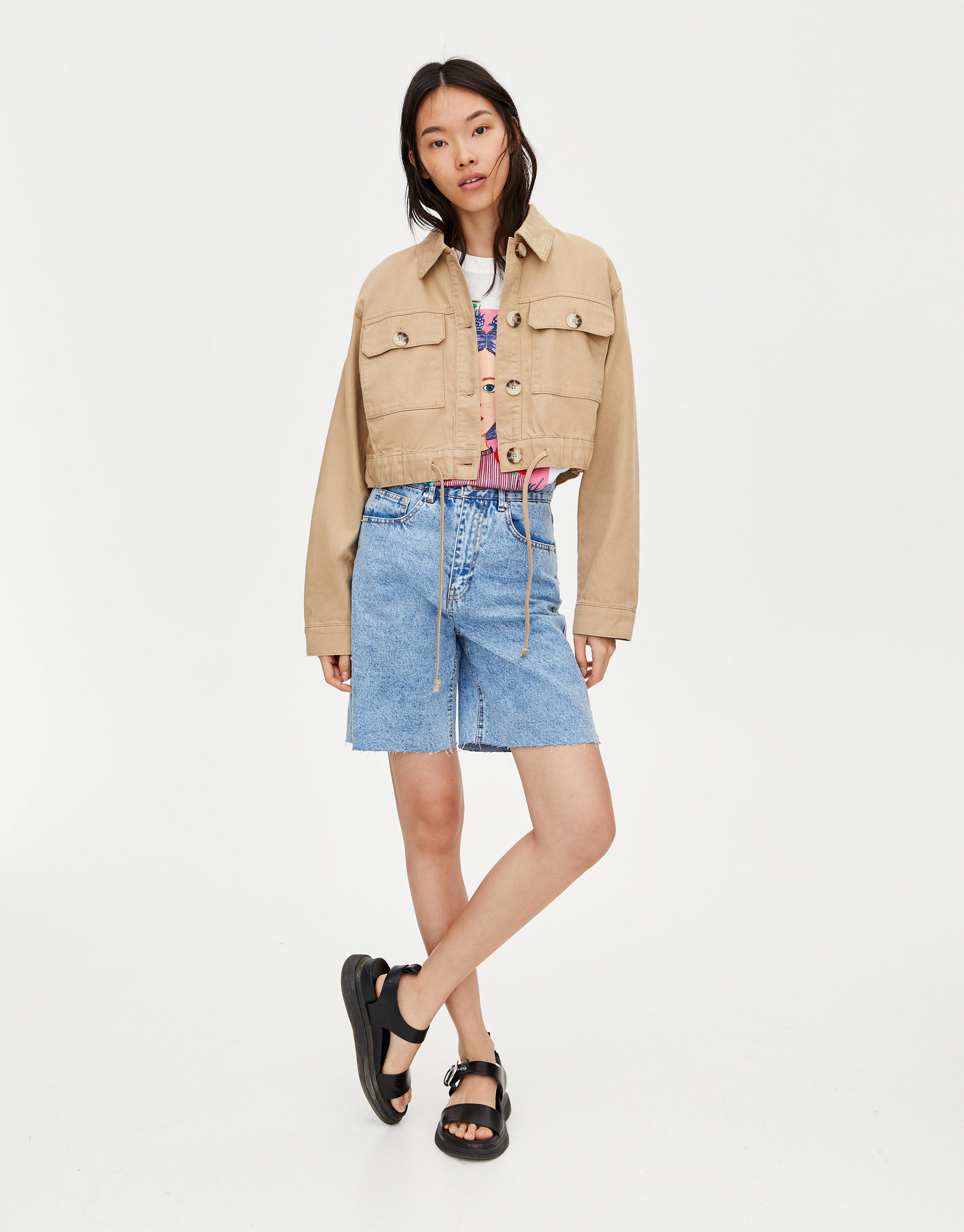 pull and bear beige jacket