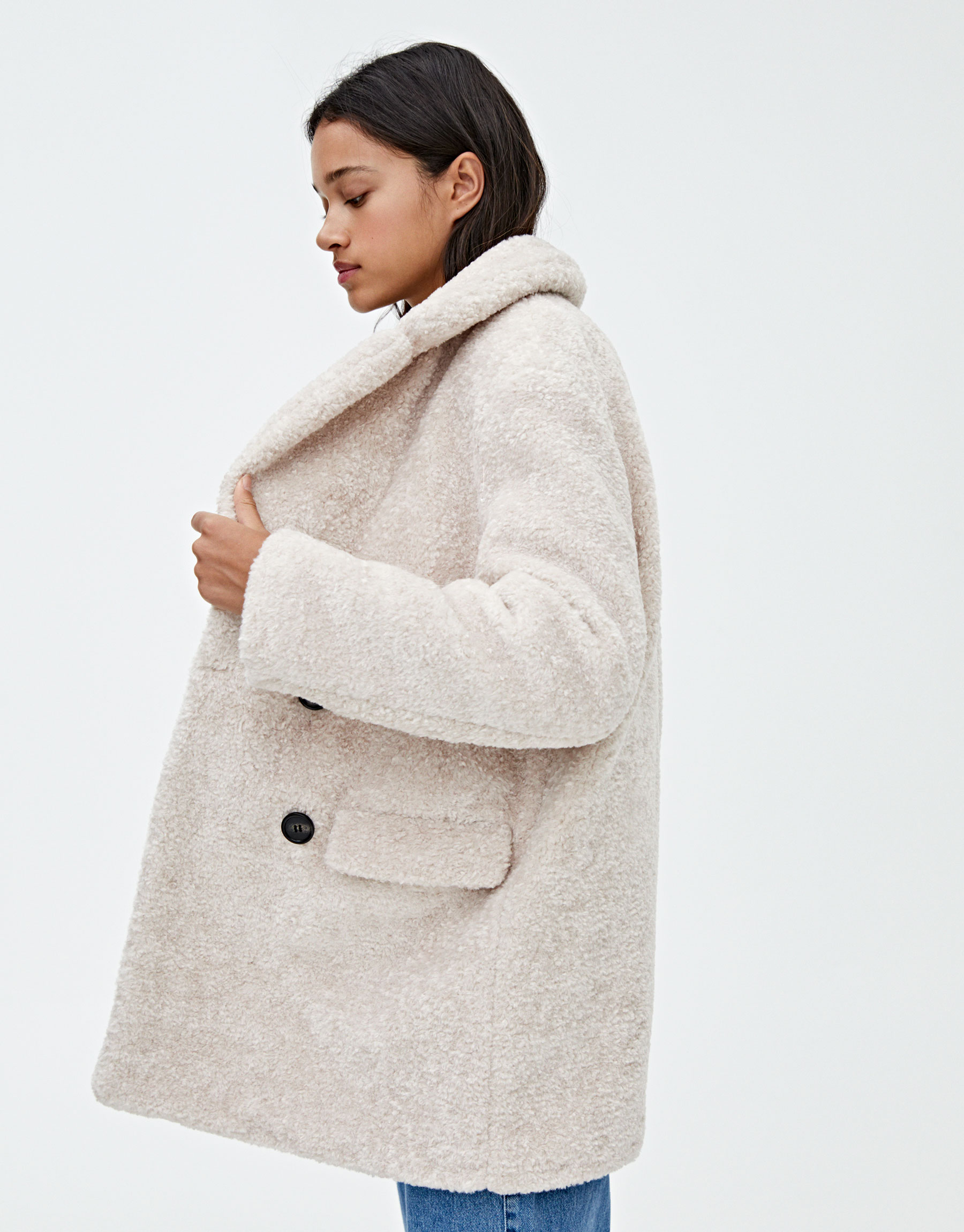 pull and bear manteau mouton