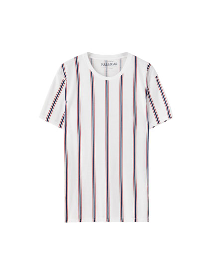camiseta rayas pull and bear