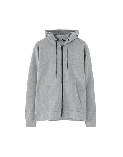 pull and bear zip hoodie